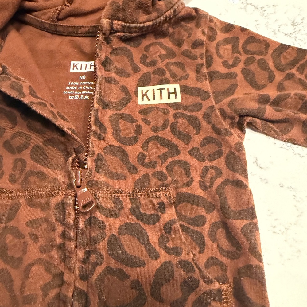 Kith Brown Leopard Print Hoodie